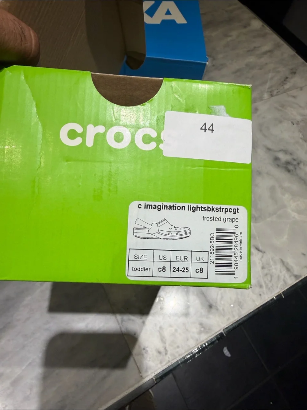 CROCS Kids Classic Clog in Lavender with Glow Star Strap